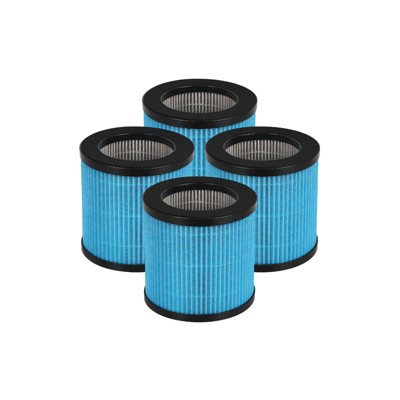Nispira True HEPA Replacement Filters, Compatible with TOPPIN TPAP002 Air Purifier Comfy Air C1, Compared to Part# TPFF002, 4-Pack