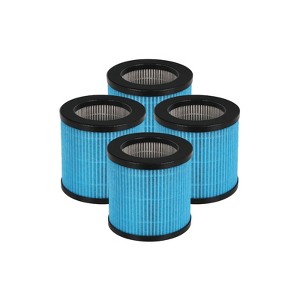 Nispira True HEPA Replacement Filters, Compatible with TOPPIN TPAP002 Air Purifier Comfy Air C1, Compared to Part# TPFF002, 4-Pack - 1 of 4