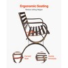 VEVOR Outdoor Bench, 50 inch, Carbon Steel Metal Frame with Slatted Pattern Backrest and Round Edge Armrests, Weatherproof, Antique Bronze - 4 of 4