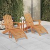 vidaXL Patio Adirondack Chairs with Footrest, 2 pcs Solid Wood, Acacia - 2 of 4