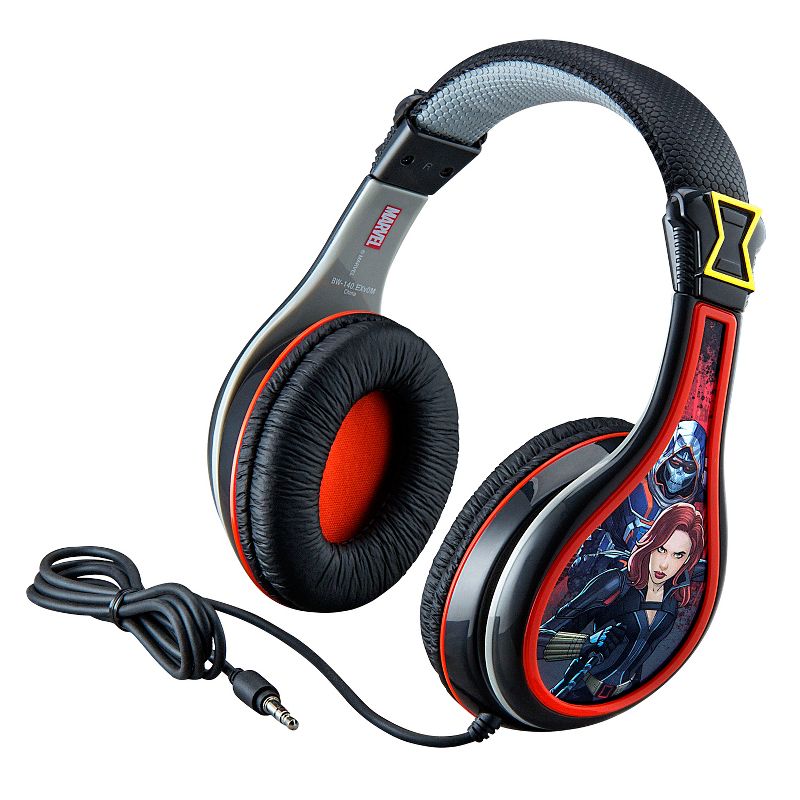 eKids Black Widow Wired Headphones for Kids, Over Ear Headphones for School, Home, or Travel - Black (BW-140VOM-mf), 2 of 6