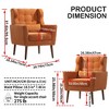 Runesay Chenille Accent Chairs with Pillow, Solid Wood Leg - 4 of 4
