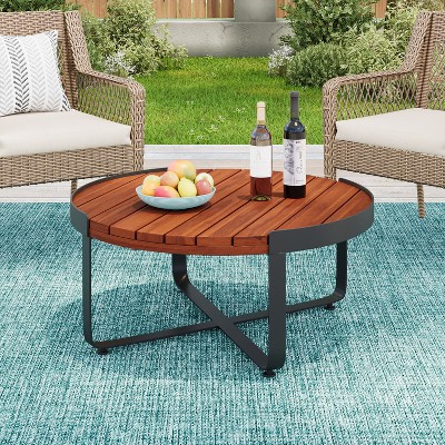 Outsunny 18" Square Metal Bistro Table – Outdoor Patio Coffee Side Table, Black Powder Coated Steel