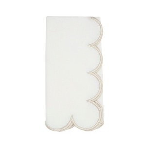 Saro Lifestyle Scalloped Hem Napkin (Set of 4) - 1 of 4