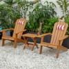 Dexmalle Brown Patio Chair with Cup Holder and Pull out Footrest - 2 of 4