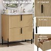 KTMBDW Fluted Design Bathroom Vanity with Ceramic Sink, Wooden Bathroom Storage Vanity with 30 Inch, Small Quick Assembly Bathroom Cabinet - 4 of 4