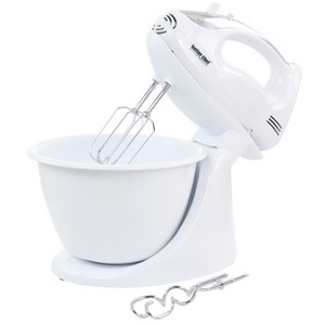 Better Chef 200 Watt Stand/Hand Mixer in White with Mixing Bowl - 1 of 4