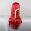 Unique Bargains Women's Halloween Curly Wigs 32" Red with Wig Cap - image 3 of 4