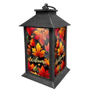 Briarwood Lane Fall Lantern 13.5" x 5.5" x 5.5" Autumn Color Leaves For Fall Lantern - 1 of 3