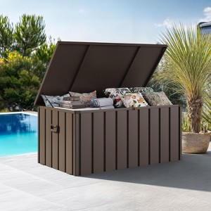 PURPLE LEAF Outdoor Deck Box Waterproof Lockable Storage Box Container with Lid Deck Organization - 1 of 4