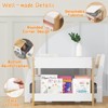 Kids Table and Chair Set, 4 in 1 Wooden Activity Table & 2 Chairs with Storage Drawer Detachable Tabletop for Toddlers Kids Drawing, Reading, Crafts - 3 of 4