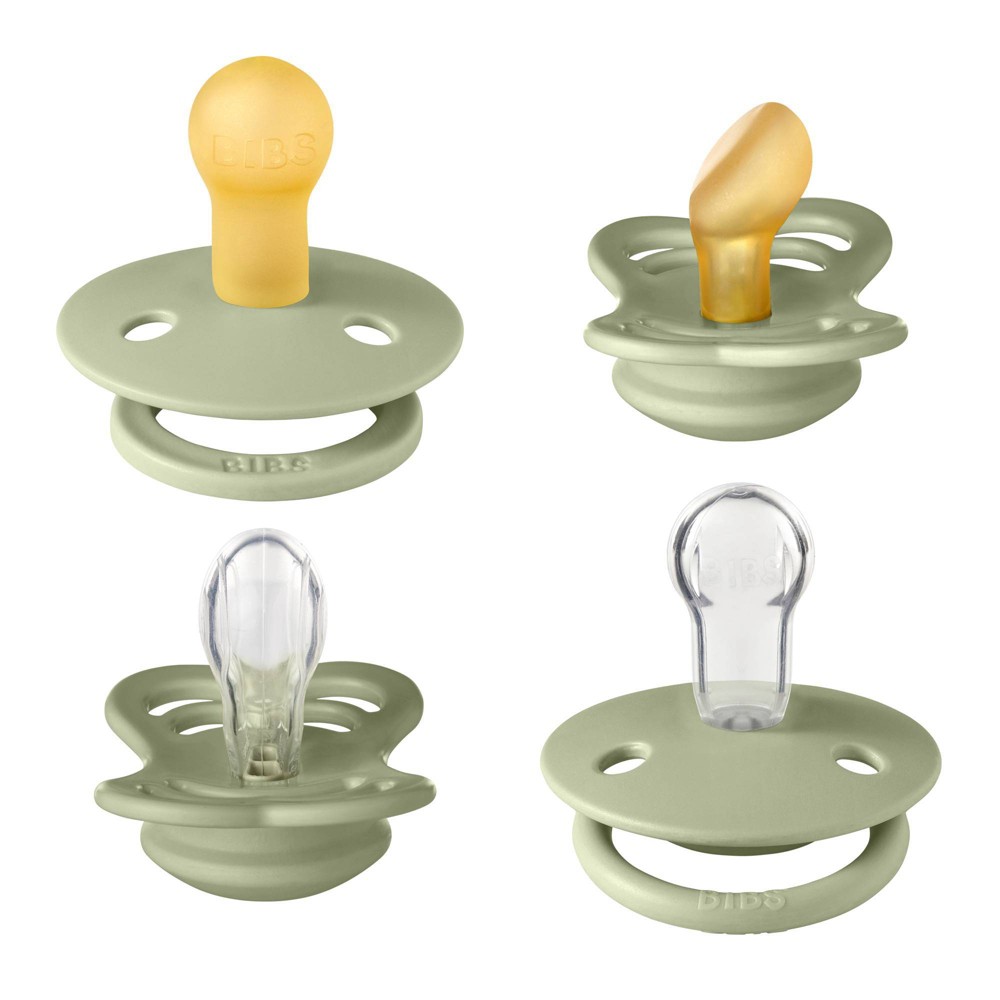 Bibs Try-It Silicone & Latex Pacifier Collection - 4pk - Sage