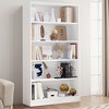 Lirago Adjustable 5-Shelf Wooden Bookcase-Freestanding Home Office and Living Room Storage White 11.6"Wx33"Lx60"H - 2 of 4