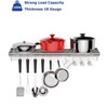 NSF Certified Stainless Steel Wall Mount Shelf, Metal Kitchen Rack with 10 S Hooks for Convenient Storage and Organization of Pots, Pans - 4 of 4