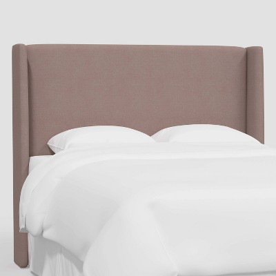 Twin Antwerp Wingback Headboard in Linen Mocha - Threshold™: Pine Frame, Box Spring Support, Upholstered