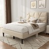 CSBDHome Upholstered Bed Frame with Headboard - 2 of 4