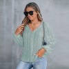 Women's Mint Green Crochet Lace Button-Up Blouse - Cupshe - 4 of 4