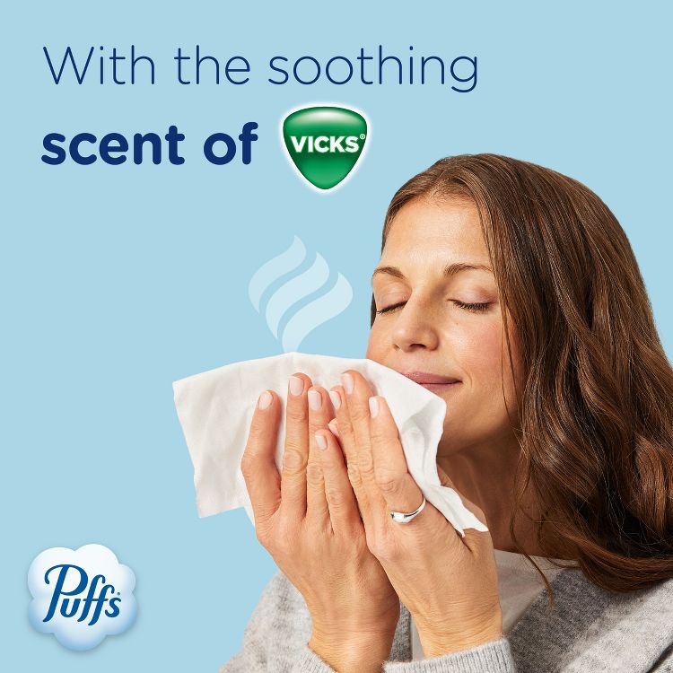 Puffs Plus Lotion with Scent of VICKS Facial Tissue, 5 of 15