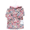 Hudson Baby Girls Mink with Faux Fur Lining Pool and Beach Robe Cover-ups, Pink Blue Pretty Floral - 2 of 2