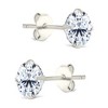 SHINE by Sterling Forever Sterling Silver Round Cut Prong Set Stud Earrings - 3 of 4