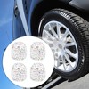 Unique Bargains Valve Stem Caps Handmade Faux Crystal Rhinestone Universal Auto Car Tire Valve Caps Chrome Dustproof Bling 4 Pcs - 2 of 4