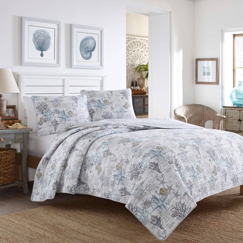 Beach Bliss Pelican Quilt & Sham Set Gray - Tommy Bahama : Target