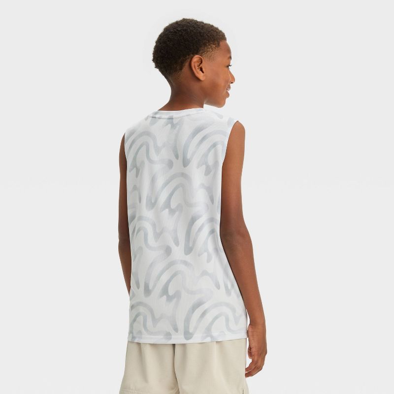 Boys&#39; Athletic Sleeveless T-Shirt - All In Motion™ White, 2 of 4
