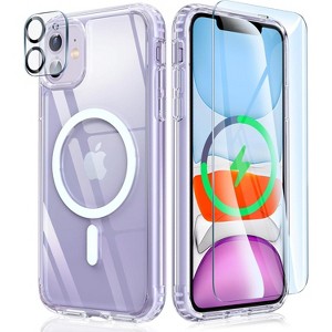 Entronix Case Magnetic Clear Case Designed for Apple iPhone 11 with 1 Tempered and Camera Lens, Shockproof Transparent Crystal Cover - 1 of 1