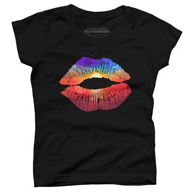 Girl's Design By Humans Summer Kiss By clingcling T-Shirt