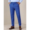 Lars Amadeus Men's Slim Fit Tapered Leg Flat Front Business Trousers Dress Pants - 2 of 4
