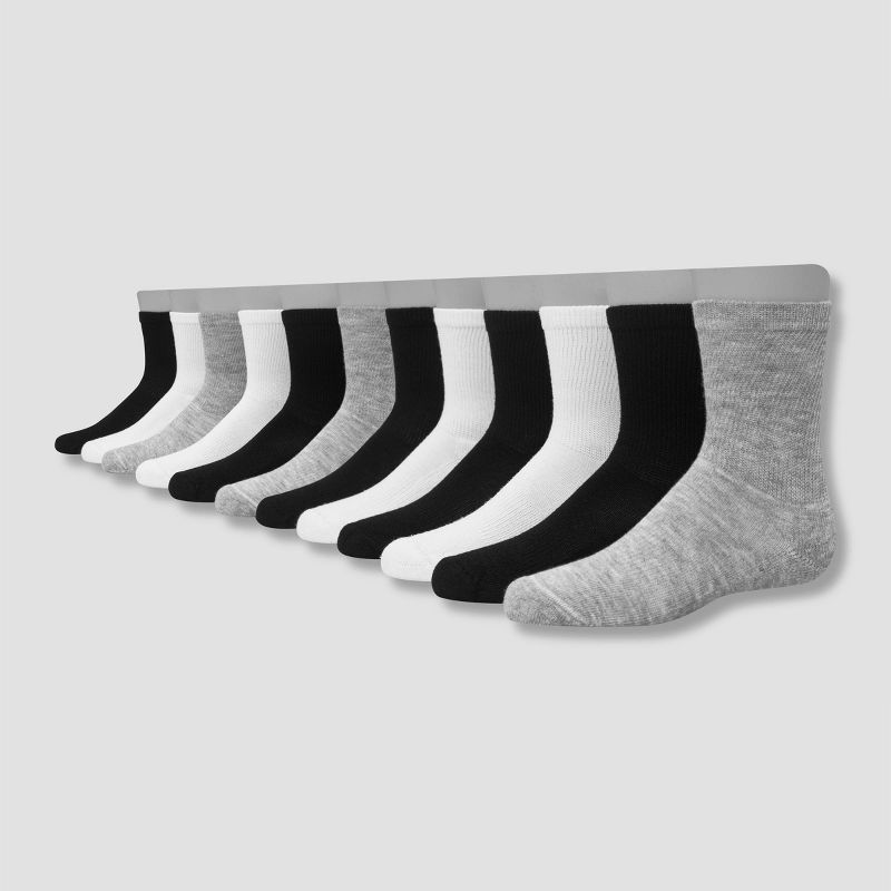 Hanes Boys' X-Temp Crew 10pk Athletic Socks - Color May Vary, 3 of 5