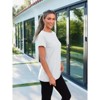 Women's Summer Tops 2025 Short Sleeve T-Shirts Basic Casual Round Neck Blouse Lightweight Breathable Beach Vacation Shirts - 3 of 4