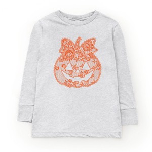 Pumpkin Doily Coquette - Youth Long Sleeve Graphic T-Shirt and Toddler Long Sleeve Graphic Tee - 1 of 3