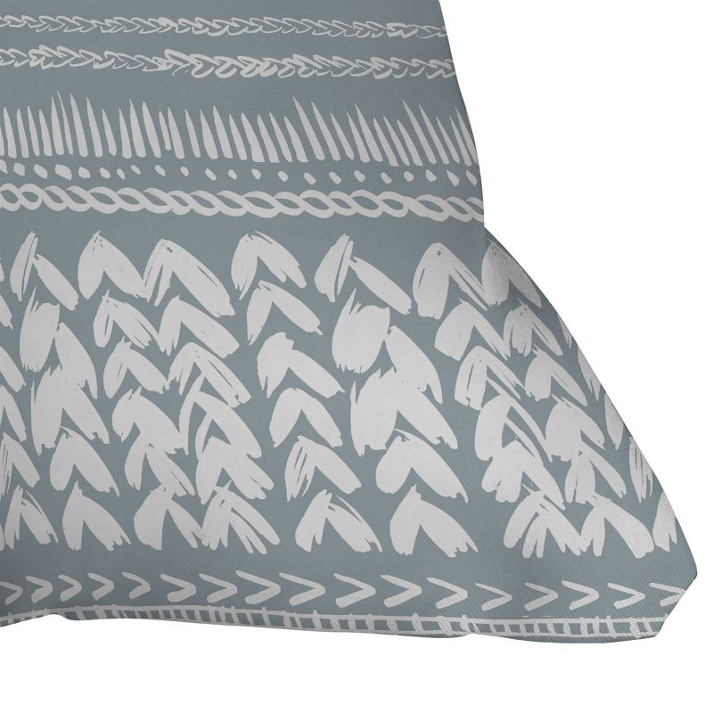 16&#34;x16&#34; Ninola Design Jersey Wool Garlands Square Throw Pillow Teal - Deny Designs, 3 of 6