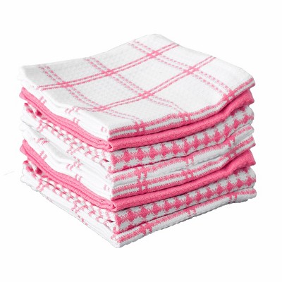 T-fal Coordinating Flat Waffle Weave Dish Cloth, Eight Pack