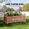 VEVOR Raised Garden Bed with Trellis, 30" x 13" x 61.4" Outdoor Raised Wood Planters with Drainage Holes, Free-Standing Trellis Planter Box, Walnut - 3 of 4
