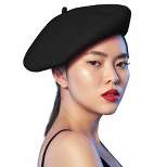 Skeleteen Womens French Style Beret Costume Accessory - Black