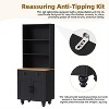 LunaLulinlk Farmhouse Storage Cabinet,Modern Kitchen Pantry Cabinet with Adjustable Shelves - 4 of 4