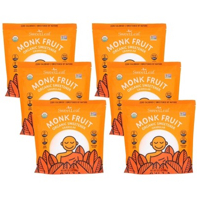 SweetLeaf Monk Fruit Organic Sweetener Granular - Case of 6/28.2 oz