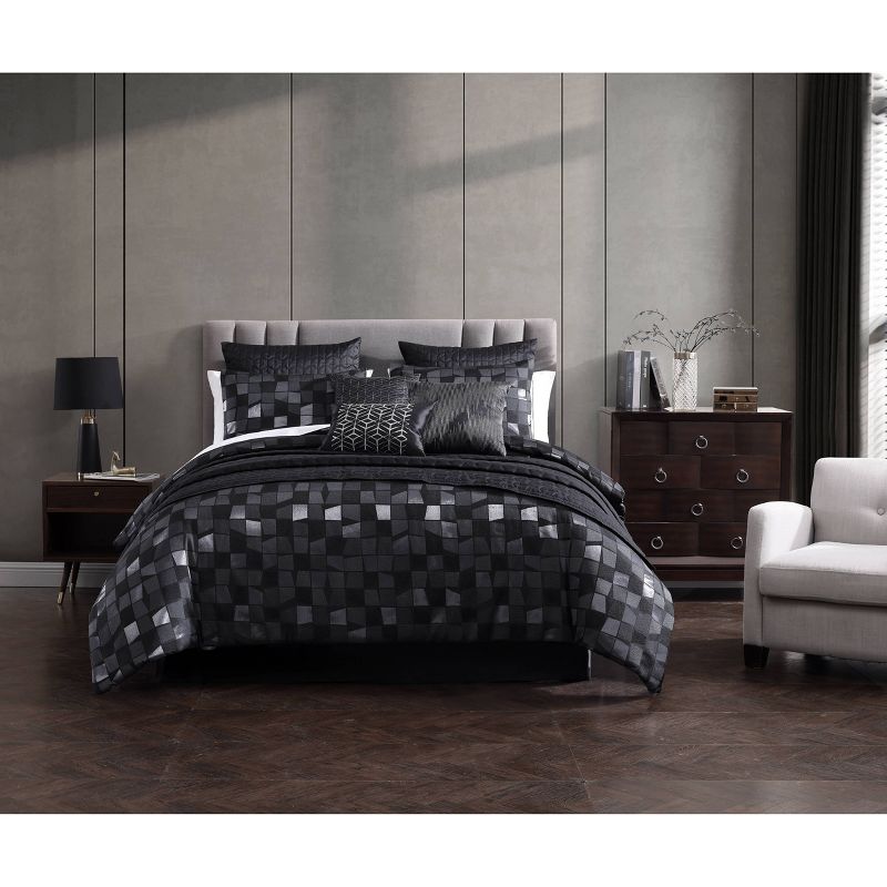 Riverbrook Home 10pc Regal Comforter Bedding Set Black, 1 of 9