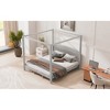 King Size Canopy Platform Bed with Headboard and Support Legs for Bedroom - 4 of 4