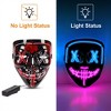 Garvee [1PACK]Mask skeleton Gloves Set ,Light Up Scary Mask Purge Mask with Glow Gloves (Pink+ Ice Blue) - 3 of 4