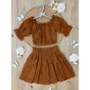 Boho Charm Smocked Top and Skirt Set Mia Belle Girls - 2 of 4