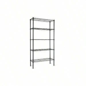 5 - Shelf Heavy Duty Steel Wire Rack Storage Shelving Organizer Kitchen Garage 36 Inch Lx 14 Inch Wx 72 Inch H Black Adjustable - 1 of 4