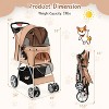 Folding Baby Stroller with Storage Basket and Adjustable Canopy - 4 of 4