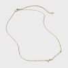 14K Gold Dipped Cubic Zirconia Initial Necklace - A New Day™ - 3 of 4