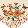 Collections Etc Embroidered Fall Floral Butterfly Window Valance - 3 of 3