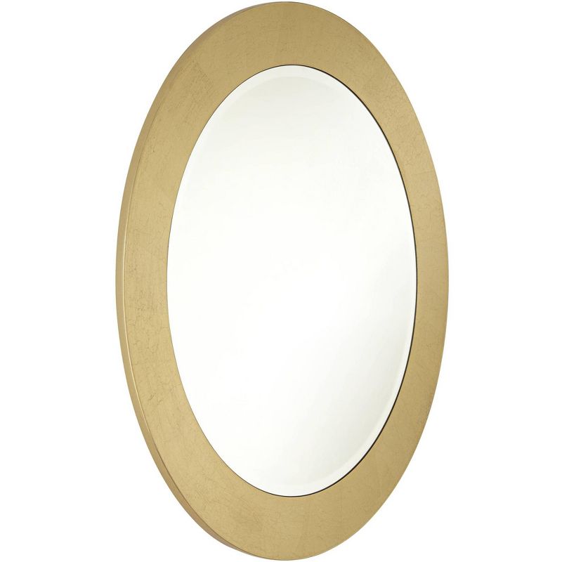 Noble Park Valera Round Vanity Decorative Wall Mirror Modern Beveled Glass Glossy Gold Foil Frame 31 1/2" Wide for Bathroom Bedroom Home House Office, 5 of 8