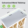 Outdoor Potting Bench with Metal Work Top Waterproof Garden Storage Cabinet Wooden Garden Work Bench with Adjustablev Shelves & Double Doors - 4 of 4