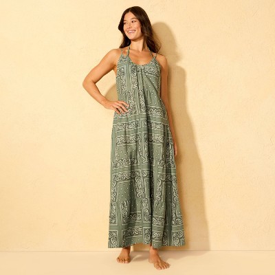 Женские платья Shade & Shore Women's Bandana Print Cover Up Dress - Shade & Shore™ Green S — фото 3